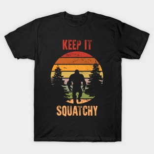 Bigfoot Yeti Keep it Squatchy T-Shirt